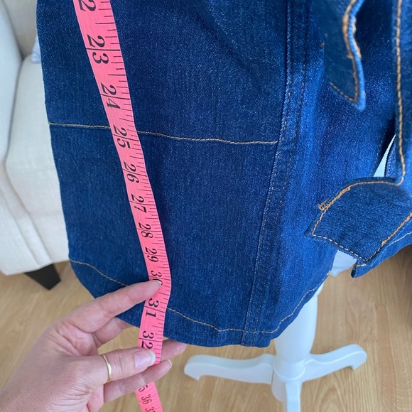 ZARA JUNIOR’S TIE FRONT DRESS WITH HIDDEN POCKET COLOR INDIGO WASH SIZE M - Picture 8 of 11